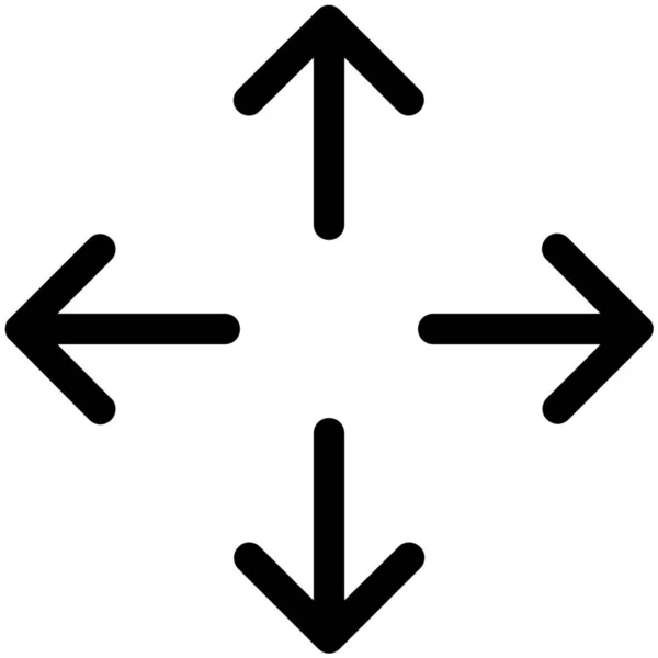 Dirección Flecha Icono Orientación — Vector de stock