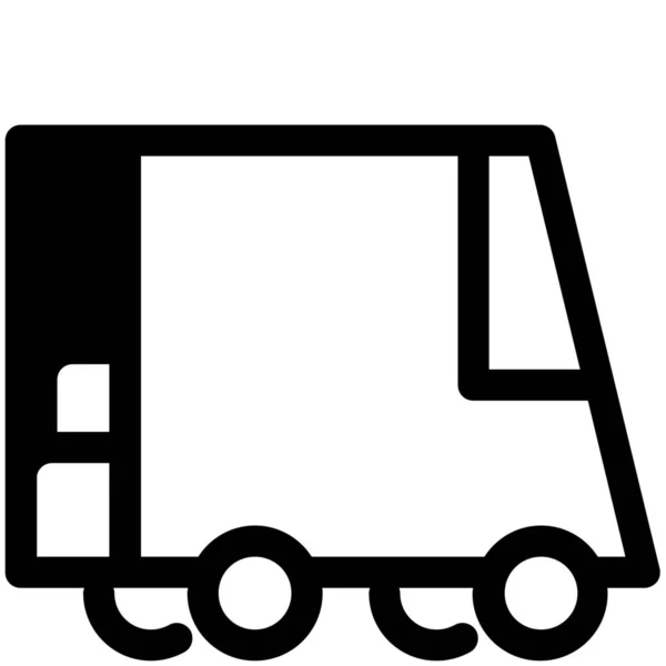 Bus Car Courier Icon Outline Style — 스톡 벡터
