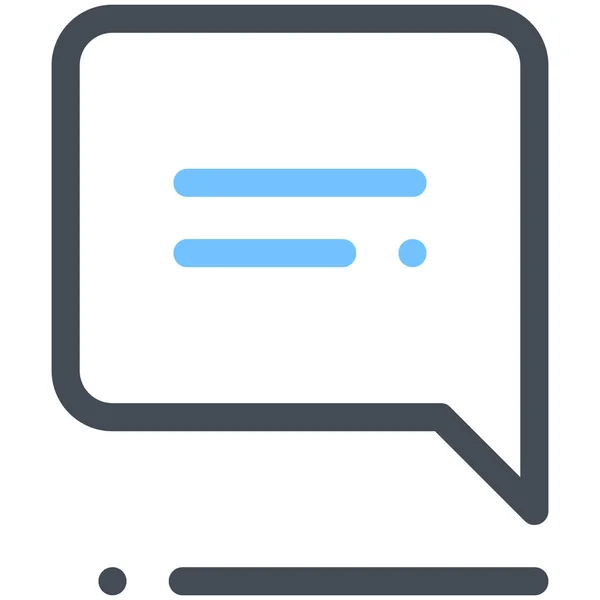 Chat Comentarios Icono Comunicación Estilo Contorno Lleno — Vector de stock
