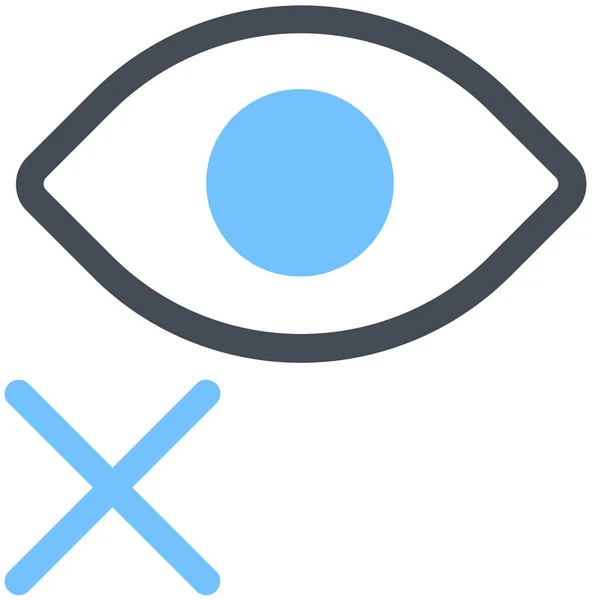 Значок Заборони Дотику Очей — стоковий вектор