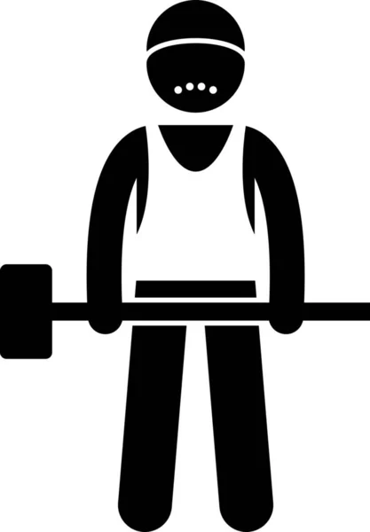 Hammer Man Person Icon Solid Style — Stock Vector