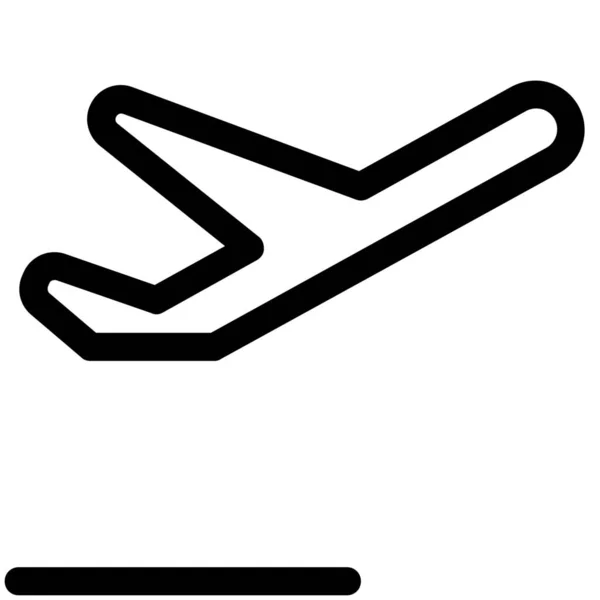 Ikona Lotu Odlotu Samolotu — Wektor stockowy