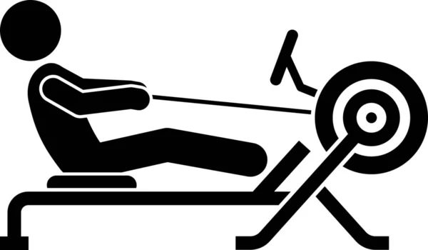 Ejercicios Cardio Icono Gimnasio Categoría Gimnasio — Vector de stock