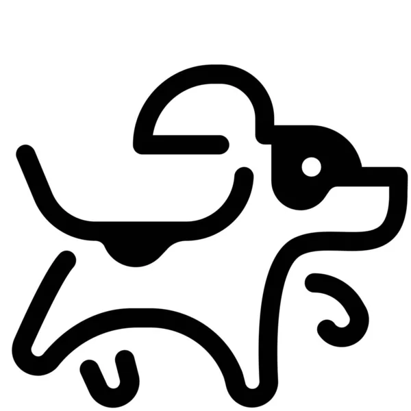 Animal Perro Mascota Icono Estilo Esquema — Vector de stock