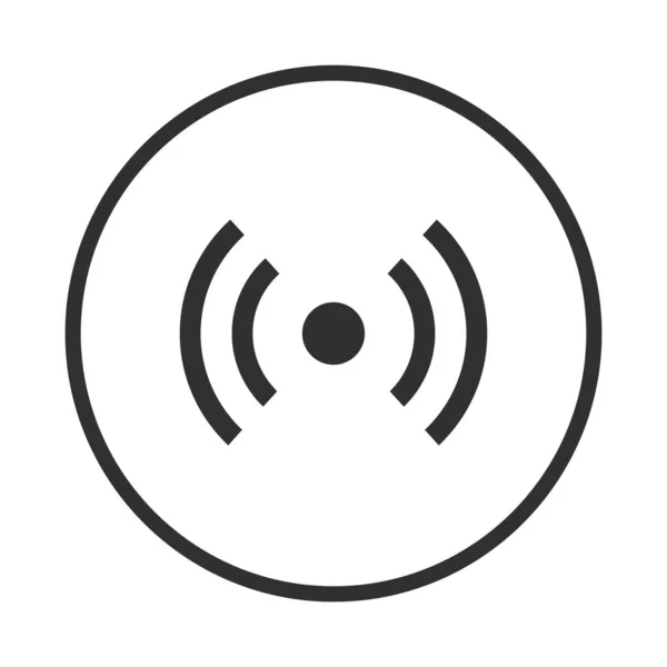 Icono Radio Audio Sonido Estilo Sólido — Vector de stock