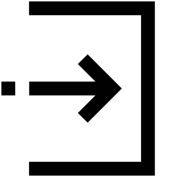 Загальна Піктограма Виходу Дверей Суцільному Стилі — стоковий вектор