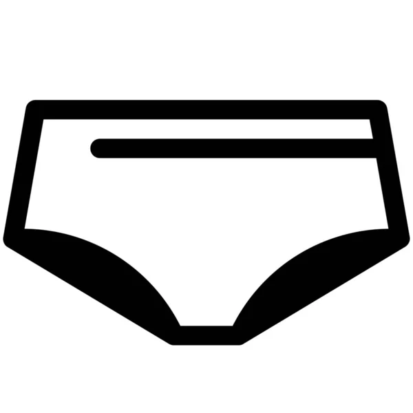 Plážové Oblečení Kalhotky Ikona Pevném Stylu — Stockový vektor