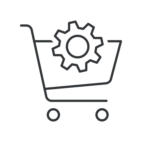 Commerce Symbol Outline Stil — Stockvektor