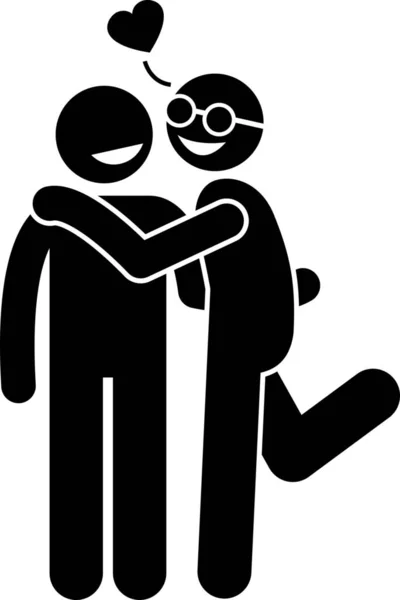 Gay Homosexuel Amour Icône Dans Catégorie Culture Communautés — Image vectorielle