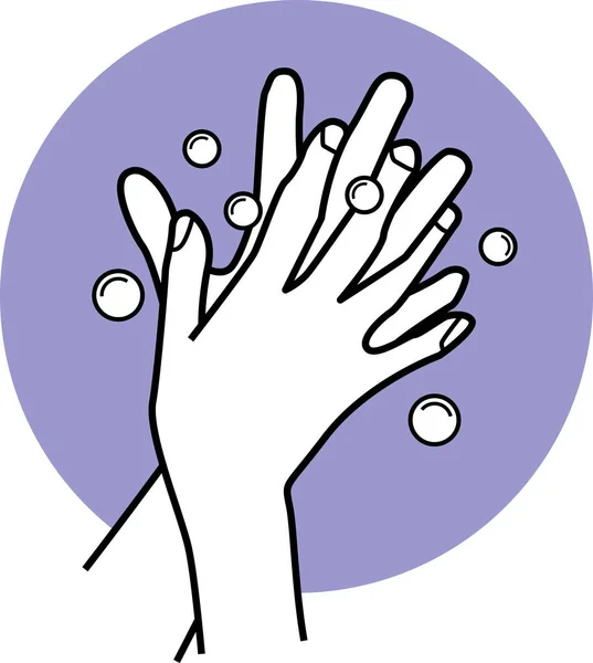 Kabarcık Temizleme Parmak Simgesi — Stok Vektör