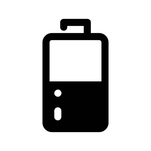 Icône Charge Biomasse Batterie Dans Style Solide — Image vectorielle