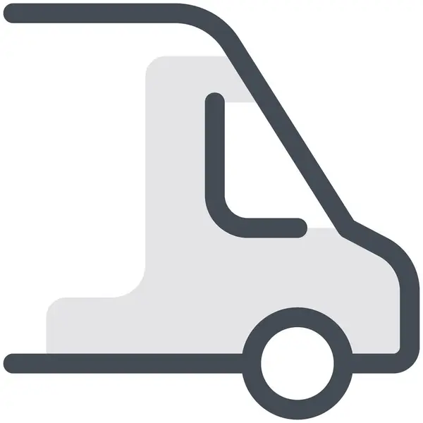 Consegna Logistica Minibus Icona — Vettoriale Stock