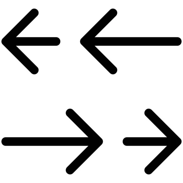 Pfeile Links Rechts Symbol — Stockvektor