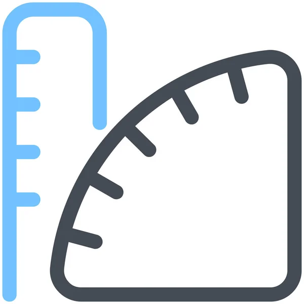 Measure Geometry Ruler Icon — Stock Vector