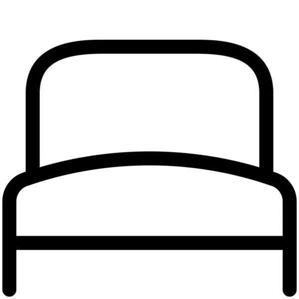 Cama Icono Los Muebles Dormitorio Categoría Muebles Decoraciones Para Hogar — Vector de stock