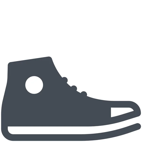 Zapatos Conversar Zapatillas Icono Estilo Contorno Lleno — Vector de stock