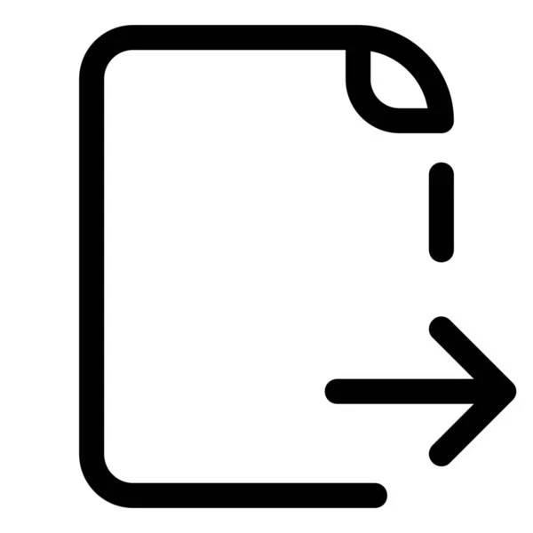 Pfeil Dokument Symbol — Stockvektor
