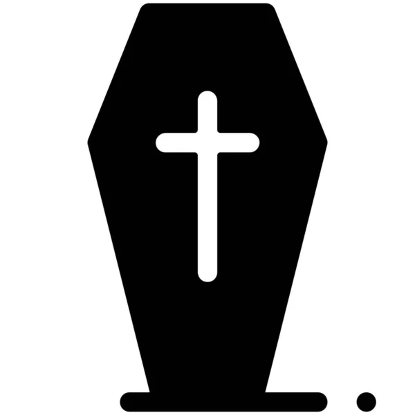Rakev Smrt Pohřební Ikona Kategorii Jiné Svátky — Stockový vektor