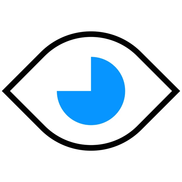 Иконка Биометрическим Отпечатком Глаза Стиле Залитого Контура — стоковый вектор