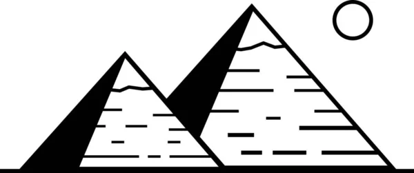 Icono Pirámide Egipto Desierto — Archivo Imágenes Vectoriales