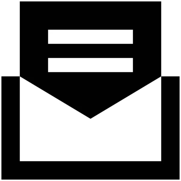 Mail Envelop Brief Pictogram Solide Stijl — Stockvector