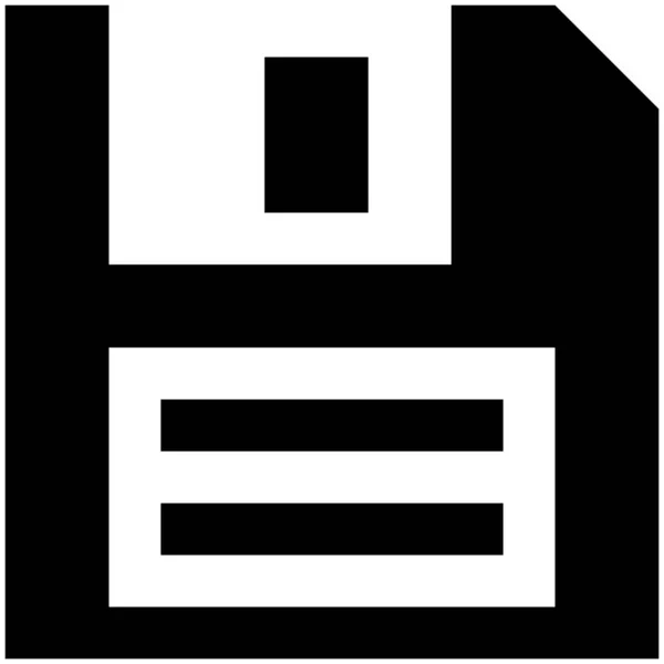 Diskettenlaufwerk Symbol Solid Stil — Stockvektor