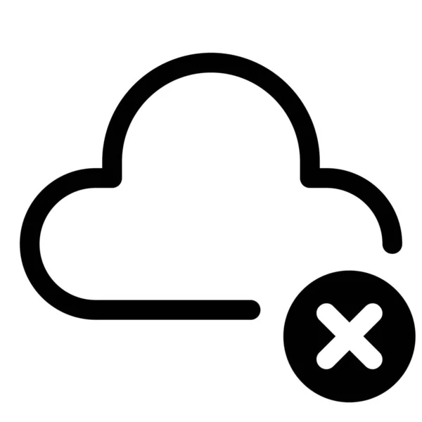 Fout Cloud Server Pictogram — Stockvector