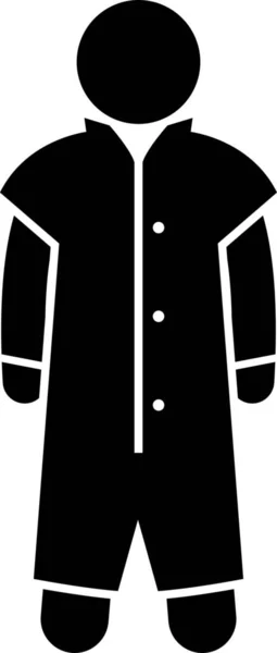 Icono Chaqueta Plumero Vestir Estilo Sólido — Vector de stock