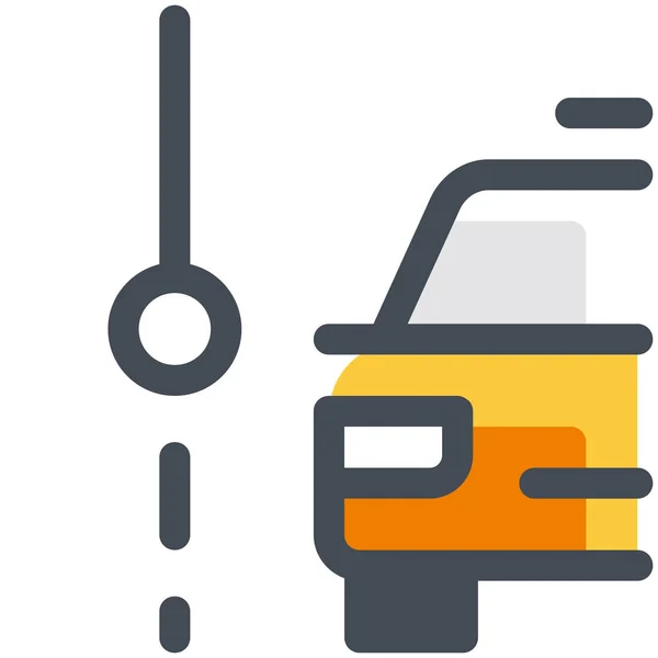 Icono Ruta Navegación Taxi — Vector de stock
