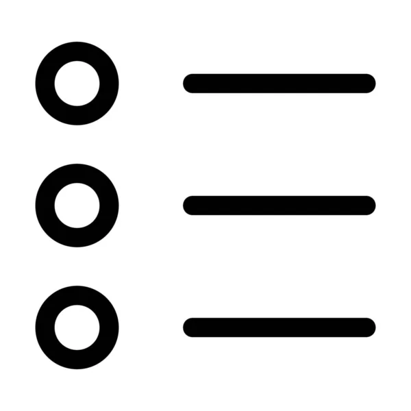 Kogels Checklist Kiezen Pictogram — Stockvector