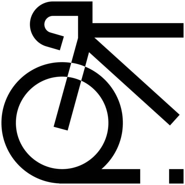 솔리드 스타일의 자전거 자전거 자전거 자전거 바이크 아이콘 — 스톡 벡터