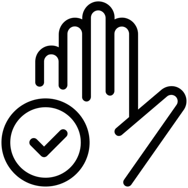 Руки Чистые Одобренный Значок — стоковый вектор