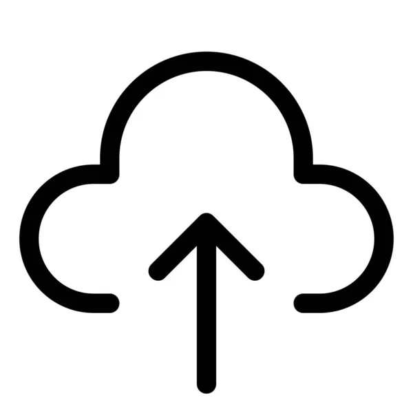 Cloud Server Symbol Hochladen — Stockvektor