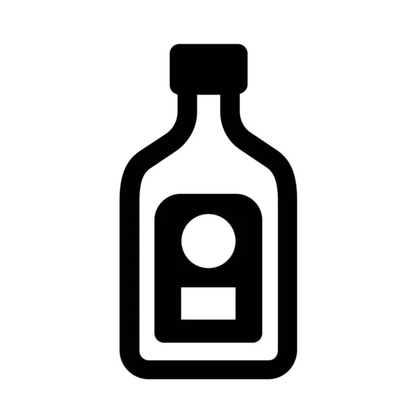 Bar Trinkt Alkohol Ikone Soliden Stil — Stockvektor