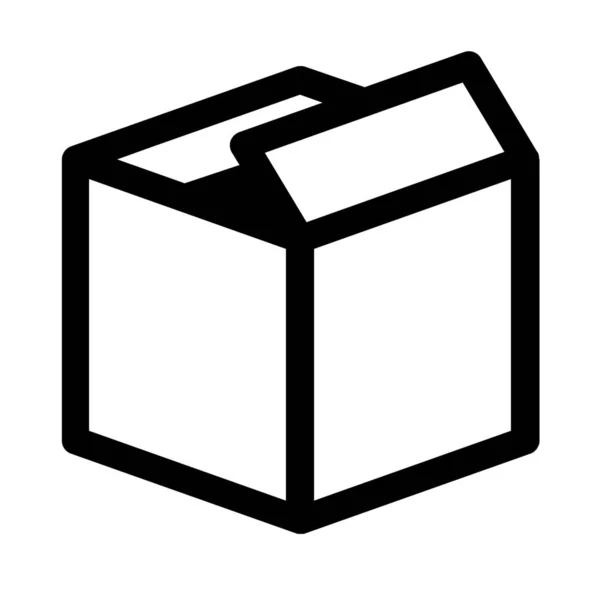 Ikon Pengiriman Kargo Kotak Dalam Gaya Outline - Stok Vektor