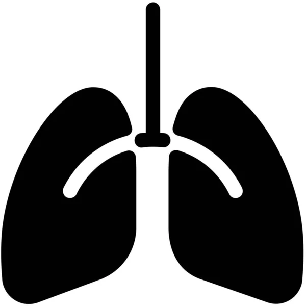 Poumons Humain Respirer Icône — Image vectorielle