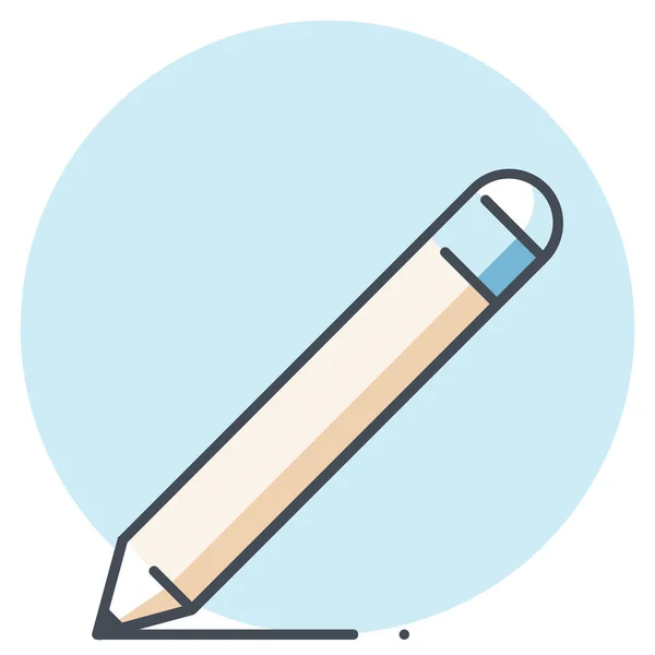 Projekt Rysować Ołówek Ikona Wypełnionym Stylu Kontur — Wektor stockowy