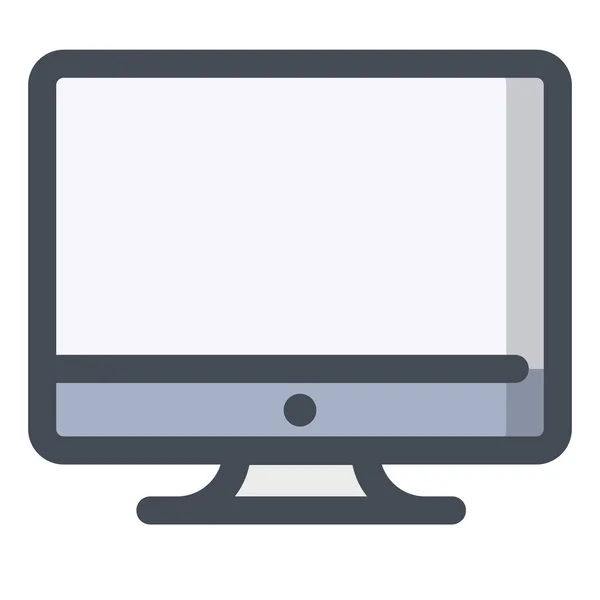 Ikona Zařízení Aplikačního Počítače Vyplněném Stylu Osnovy — Stockový vektor
