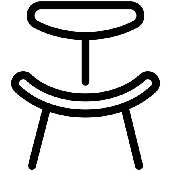 Мебель Кресла Икона Категории Мебель Домашние Украшения — стоковый вектор