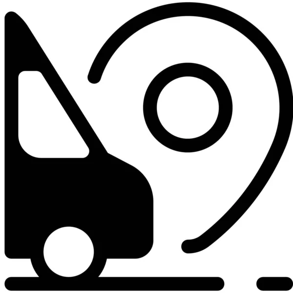 Minibuss Logistik Leverans Ikon — Stock vektor