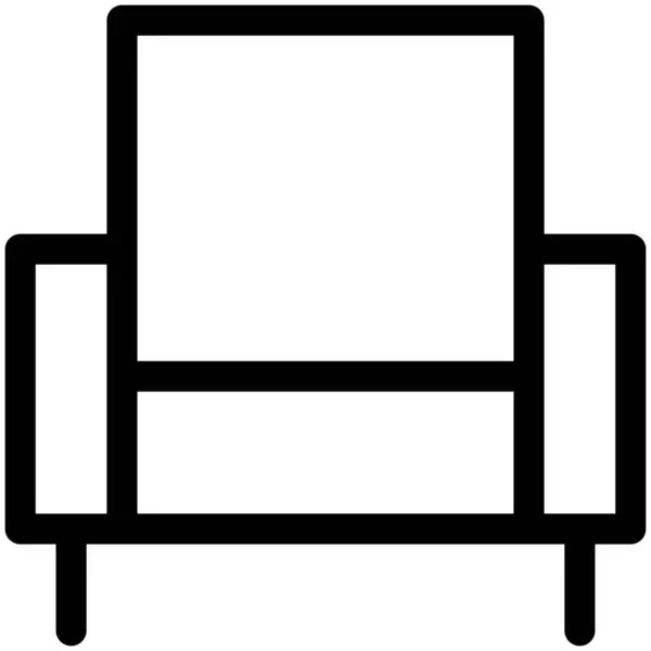 Ikon Furnitur Kursi Furniture Home Dekorasi Kategori - Stok Vektor