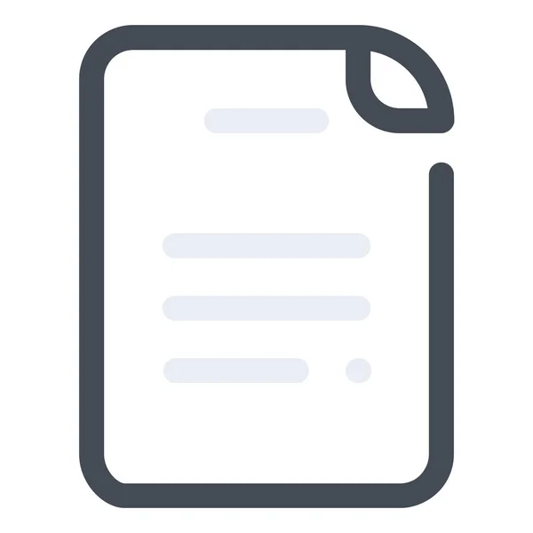 Documento Icono Gestión Archivos Estilo Esquema Rellenado — Vector de stock