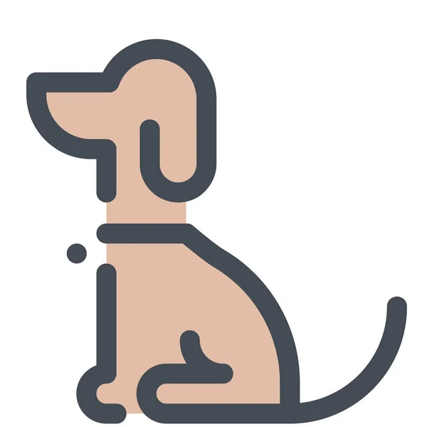 Zvíře Pes Pet Ikona Kategorii Zvířata — Stockový vektor