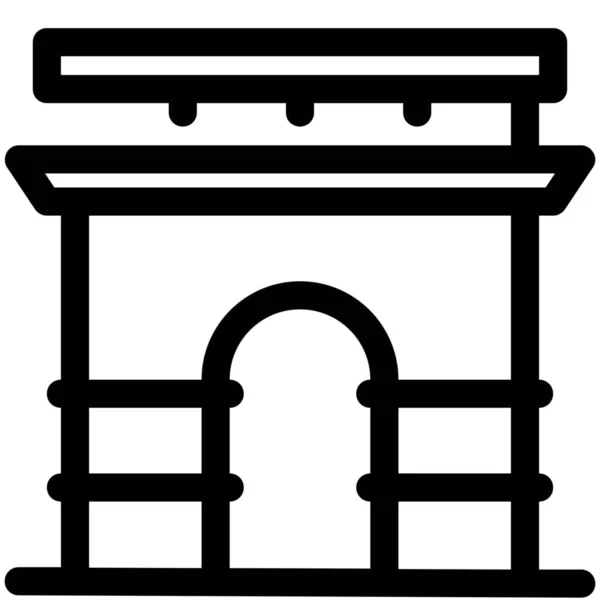 Ikona Mostu Londýnské Památkové Zóně — Stockový vektor