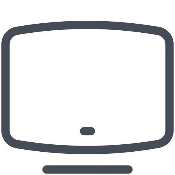 Οθόνη Τεχνολογίας Εικονίδιο Τηλεόραση — Διανυσματικό Αρχείο