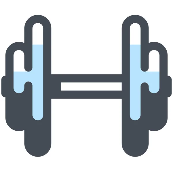 Competition Dumbbell Fitness Icon Filled Outline Style — Stock Vector