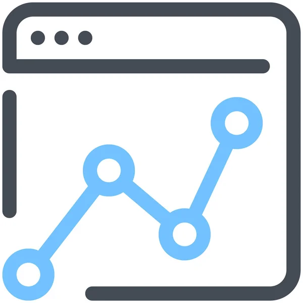 Analystics Analyticsstatistics Icona Aziendale Stile Contorno Pieno — Vettoriale Stock