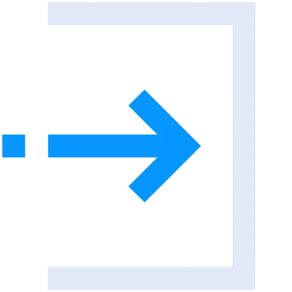 Common Door Exit Icon Flat Style — Stock Vector
