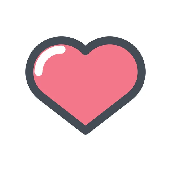 Icono Corazón Curativo Favorito Estilo Contorno Lleno — Vector de stock