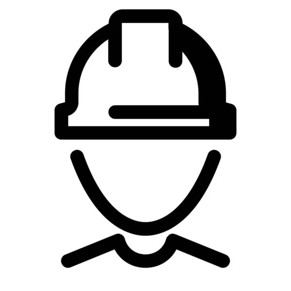 Construtor Ícone Avatar Construção Estilo Esboço — Vetor de Stock